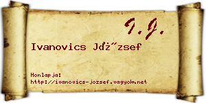 Ivanovics József névjegykártya