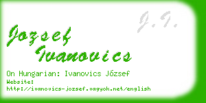 jozsef ivanovics business card