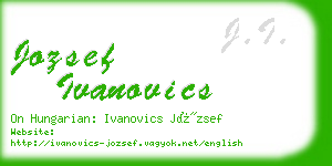 jozsef ivanovics business card